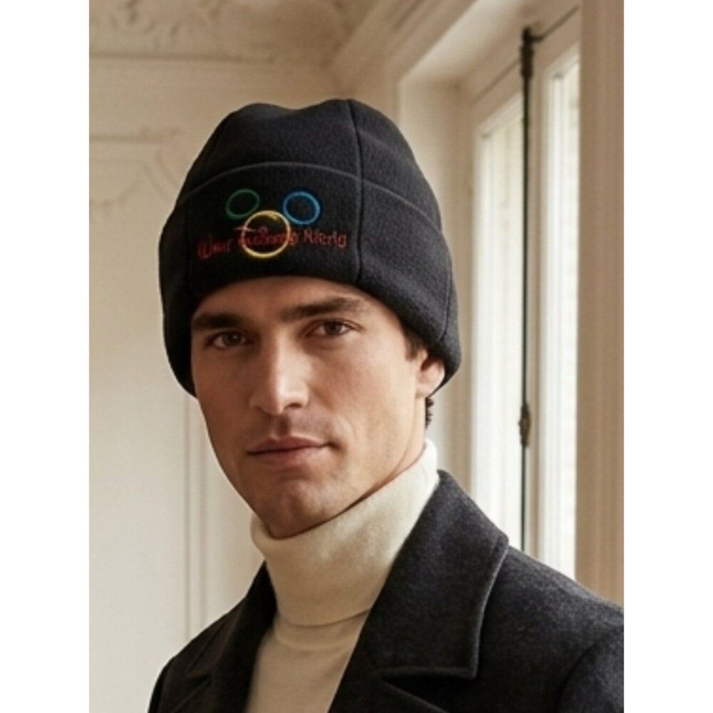 Walt Disney World Dark Gray Logo Toboggan Knit Beanie Hat Adult OSFM